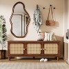 Tribesigns 55" Shoe Storage Bench, 3 Doors 2 Tier Shoe Cabinet with Lift Top Storage, Entryway Bench for Entryway, Bedroom, Living Room - 2 of 4