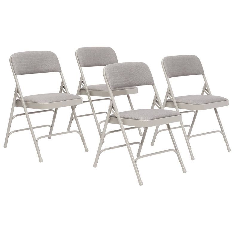 Set of 4 Deluxe Fabric Padded Triple Brace Folding Chairs - Hampden Furnishings, 1 of 9