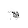 Black Bow Jewelry Sterling Silver Puppy with Tail Wagging Bead Charm - 2 of 3