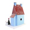 13.75 In Holly Jolly Christmas House Putz Santa With Bag Village Buildings - 3 of 3