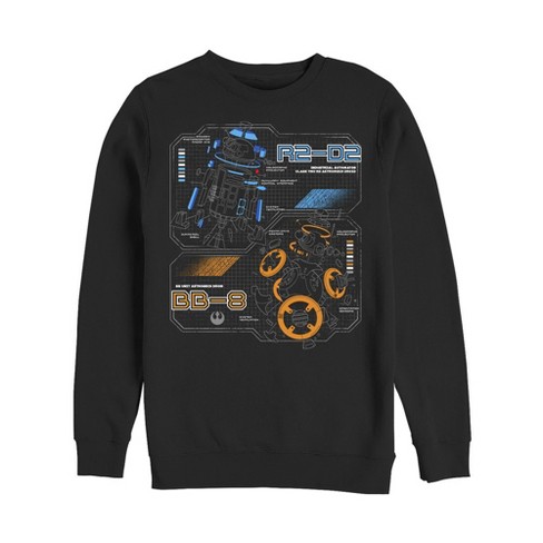 Men's Star Wars The Last Jedi Droid Schematics Sweatshirt - image 1 of 3