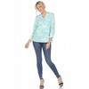 Women's Pleated Casual Floral Blouse - White Mark - 4 of 4