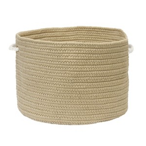 Colonial Mills Colorful Braided Toy Basket, 20"x20"x12", Ivory - 1 of 1
