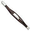 Black Bow Jewelry Stainless Steel Brown Leather Shell Pearl Adj I.D. Bracelet, 7.5-8 In - 2 of 4