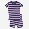 Leveret Matching Family Pajamas – Purple & Navy Stripes – 100% Cotton – Customizable for Personalization - 2 of 4