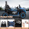 24V Ride on Car with Remote Control, 2 Seater LED Lights, Bluetooth, Treaded Tires, Electric Vehicles for Boys Girls - 3 of 4