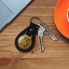 Garfield This Is My Happy Face Black Leather Keychain - 4 of 4