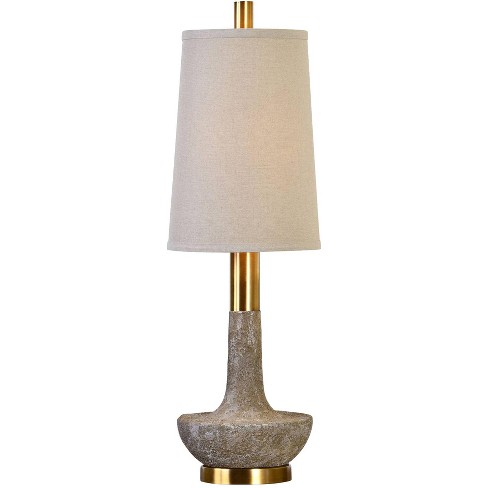 Ivory Shadow Antique Brass Table Lamp