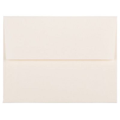 JAM Paper A2 Strathmore Invitation Envelopes 4.375 x 5.75 Natural White Laid 26094I