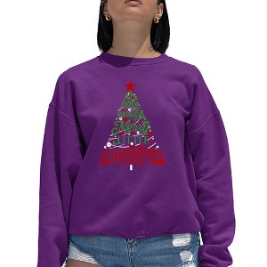 LA Pop Art Have Yourself a Merry Little Christmas - Women's Word Art Crewneck Sweatshirt - 1 of 4
