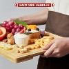 TackView Bamboo Cutting Board Set of 3, Chopping Board Set with Deep Juice Groove and Inner Handles, Cutting Boards for Kitchen with Holder - 2 of 4