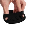 Unique Bargains Women's Soft Fabric Breathable Five Toes Forefoot Pads 5 Colors Black White Pink Gray Beige - 3 of 4