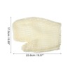 Unique Bargains Bathroom Jute Shower Gloves 9.37"x6.89" Beige 1 Pc - 4 of 4