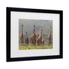Trademark Fine Art - Bee Thalin Giraffe Family Matted Framed Art - 3 of 4