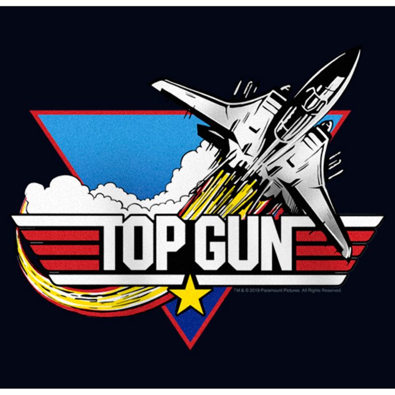 Girl's Top Gun Fighter Jet Logo T-Shirt, 2 of 5