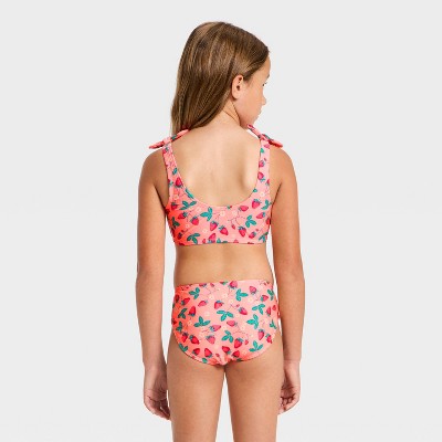 Детские купальники Cat & Jack Girls' 3pc Splashberry Fun Bikini Short Set - Cat & Jack™ Light Pink M — фото 2