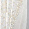 RT Designers Collection Brighton Foil Jacquard Polyester Grommet 2 Pack Window Curtain Panel Set 36" x 84" White/Gold - 4 of 4