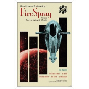 Trends International Star Wars: Moving At Lightspeed - Firespray Framed Wall Poster Prints - 1 of 4