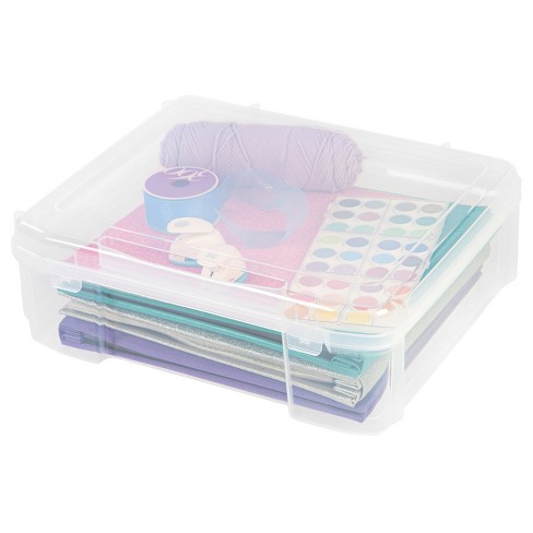 Iris Usa Fits 12 X 12 Paper Thick Portable Plastic Scrapbook Project Case  With Built-in Handle : Target