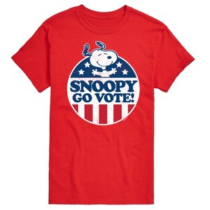 Men's - Peanuts - Snoopy Go Vote Short Sleeve Graphic T-Shirt - 1 of 4