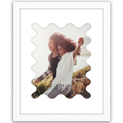 Americanflat 11x14 Picture Frame with Mat - Arch, Oval & Wavy Designs - Stylish Decor for Living Rooms, Dorms, Offices & More
