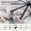 Airsurfer Ceiling Fan with LED Light and Remote Control Black Ceiling Fan with  Plywood Blades 6 Speed Reversible Quiet DC Motor for Livingroom - 2 of 4