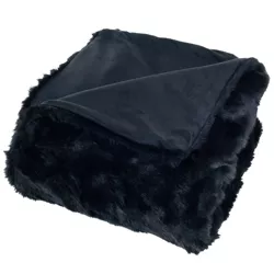 60"x50" Luxury Long Haired Faux Fur Throw Blanket - Yorkshire Home