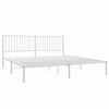 vidaXL Metal Bed Frame with Headboard White 72 in.x83.9 in. California King - 4 of 4