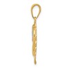 Black Bow Jewelry 14k Yellow & Rose Gold with White Rhodium Double Dolphin Heart Pendant - 2 of 4