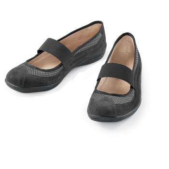 Collections Etc Womens Extra-Wide Width Mary Jane Strap Shoes