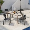 VECELO Plastic Stackable Dining Chairs Set of 4, Modern Kitchen Chairs with Wide Seat & Curved Back for Indoor or Outdoor, No Assembly - 2 of 4