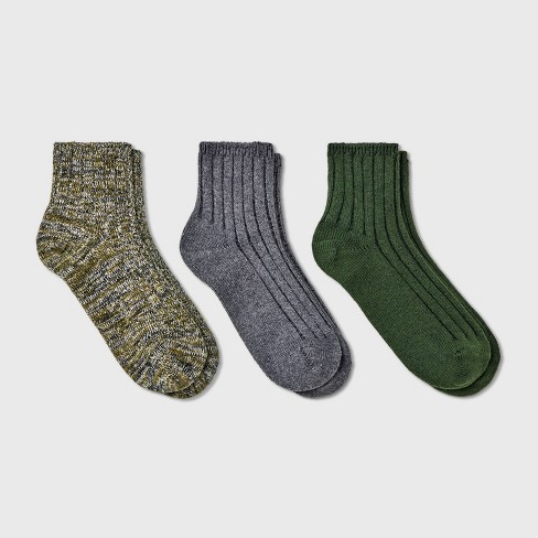 Loose Fit Stays Up Marled Merino Wool Men's and Women's Sock 2 Pack