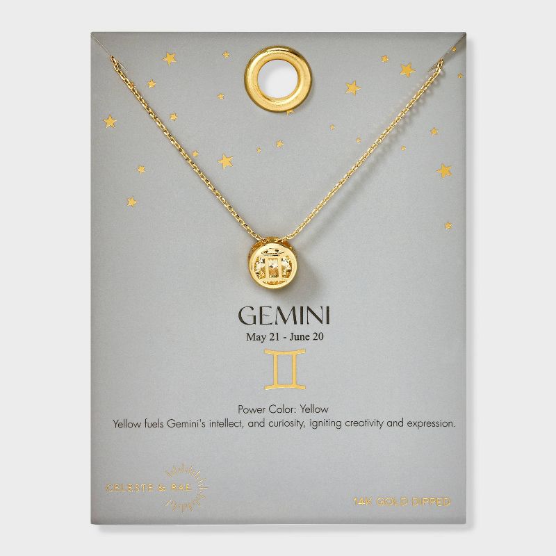 Celeste & Rae 14K Gold Dipped Zodiac Necklace - Gold, 1 of 5