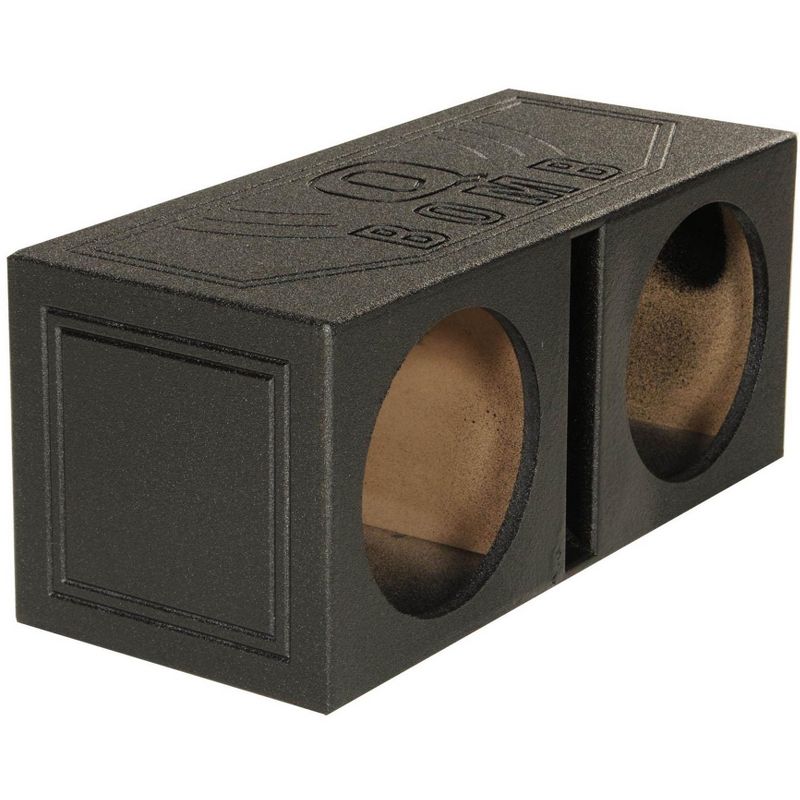 QPower QBOMB12V Dual 12" Vented Ported Subwoofer Sub Box with Bedliner Spray, 5 of 7