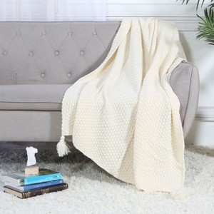 Knit Design Soft Lightweight Throw Blanket - 1 of 4