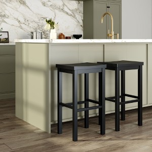 Now Furniture 30" Bar Stool, Wooden Backless Bar Height Kitchen Stool - 1 of 4