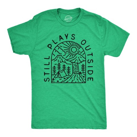 Мужские футболки Crazy Dog T-Shirts, Inc. Mens Funny T Shirts Still Plays Outside Sarcastic Nature Graphic Novelty Tee for Men - Crazy Dog Men's T Shirt For Campers Green M