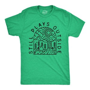 Mens Funny T Shirts Still Plays Outside Sarcastic Nature Graphic Novelty Tee For Men - Crazy Dog Men's T Shirt - 1 of 4