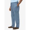 KingSize Men's Big & Tall Ultra-Soft Pajama Pants - 5XL, Navy Stripe - 4 of 4