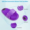 Swtroom Silicone Foot Scrubber Massage and Cleaning Non-Slip for Shower (1PCS Purple) - 3 of 4