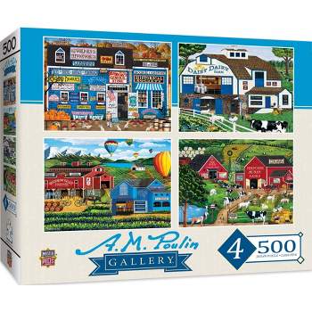 MasterPieces 500 Piece Jigsaw Puzzle - AM Poulin 4-Pack - 14"x19"