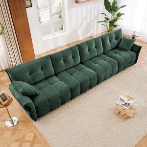 Oversized 141.7" Chenille Modular 4-seater Sectional Sofa with High-Resilience Cushions, 4-Piece Free combination Sofa - 1 of 4