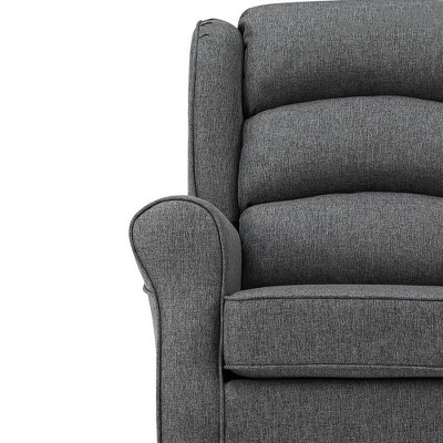 Fabien 40" Gray Fabric Rocking Chair with Metal Frame