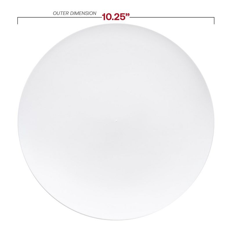 Smarty Had A Party 10.25" Solid White Organic Round Disposable Plastic Dinner Plates (120 Plates), 2 of 7