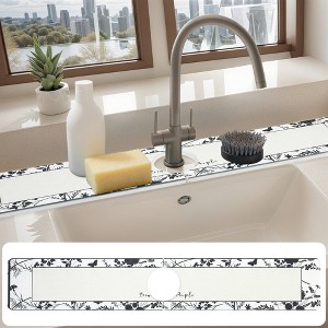 REGALWOVEN  Floral Kitchen Sink Splash Guard, Faucet Mat for Kitchen Sink Splash Guard - 1 of 4