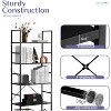 MAYEERTY 5 Tiers Bookshelf, Modern Open Bookshelf, Storage Rack Shelves in Living Room/Home/Office, Black - 4 of 4