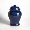 Plum & Post Koa Wide Lidded Ginger Jar Small - Navy Ceramic Handcrafted - 3 of 4