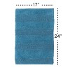 Knightsbridge Stylish And Comfortable All Season Traditional Wide Cut Design Cotton Bath Rug 20" X 30" Light Blue - 3 of 4