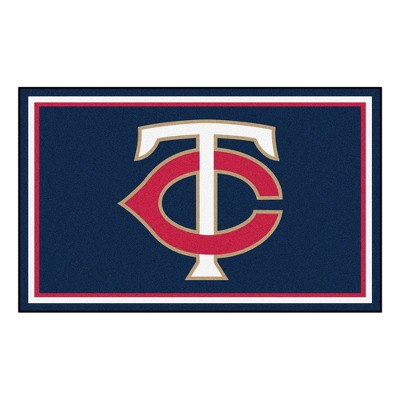 MLB Minnesota Twins 4'x6' Plush Area Rug - Navy