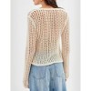 Women's Knit Beach Cover Up Long Sleeve Open Front Cardigan - 3 of 4